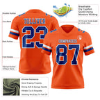 Custom Orange Royal-White Authentic Football Jersey