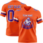 Custom Orange Purple-White Authentic Football Jersey
