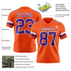 Custom Orange Purple-White Authentic Football Jersey