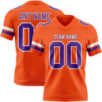 Custom Orange Purple-White Authentic Football Jersey