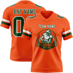 Custom Orange Green-White Authentic Football Jersey
