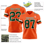 Custom Orange Green-White Authentic Football Jersey