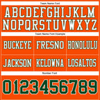 Custom Orange Green-White Authentic Football Jersey