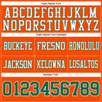 Custom Orange Kelly Green-White Authentic Football Jersey