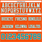 Custom Orange Teal-White Authentic Football Jersey