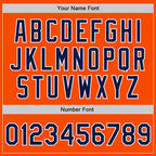 Custom Stitched Orange Navy-White Baseball Pullover Sweatshirt Hoodie