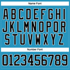 Custom Panther Blue Black-White Hockey Lace Neck Jersey