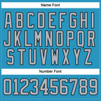 Custom Panther Blue Gray-Black Hockey Lace Neck Jersey