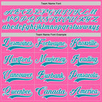 Custom Pink Teal-White Hockey Jersey