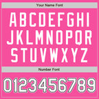 Custom Pink White-Black Authentic Baseball Jersey