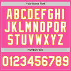 Custom Pink White-Yellow Authentic Baseball Jersey
