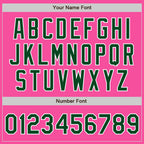 Custom Pink Green-White Authentic Baseball Jersey