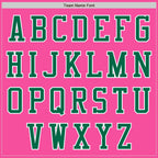 Custom Pink Kelly Green-White Authentic Baseball Jersey