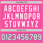 Custom Pink Black-Light Blue Authentic Baseball Jersey