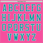 Custom Pink Teal-White Authentic Baseball Jersey