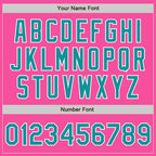 Custom Pink Teal-White Authentic Baseball Jersey