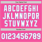 Custom Pink White-Light Blue Authentic Baseball Jersey