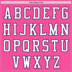 Custom Pink White-Navy Authentic Baseball Jersey