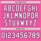 Custom Pink White-Navy Authentic Baseball Jersey
