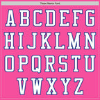 Custom Pink White-Royal Authentic Baseball Jersey