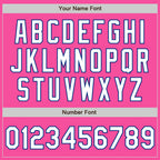 Custom Pink White-Royal Authentic Baseball Jersey