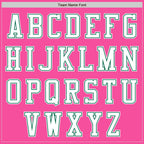 Custom Pink White-Kelly Green Authentic Baseball Jersey
