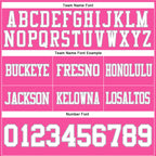 Custom Pink White-Gray Authentic Football Jersey