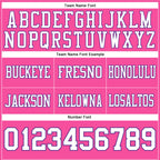 Custom Pink White-Purple Authentic Football Jersey