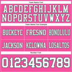 Custom Pink White-Kelly Green Authentic Football Jersey