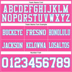 Custom Pink White-Sky Blue Authentic Football Jersey
