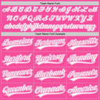 Custom Stitched Pink White-Pink Baseball Pullover Sweatshirt Hoodie