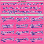 Custom Stitched Pink Purple-White Baseball Pullover Sweatshirt Hoodie