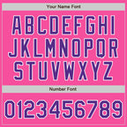 Custom Stitched Pink Purple-White Baseball Pullover Sweatshirt Hoodie