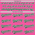 Custom Stitched Pink Green-White Baseball Pullover Sweatshirt Hoodie