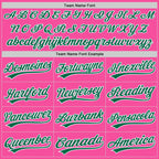 Custom Stitched Pink Kelly Green-White Baseball Pullover Sweatshirt Hoodie