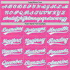 Custom Stitched Pink White-Light Blue Baseball Pullover Sweatshirt Hoodie