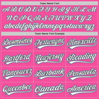 Custom Stitched Pink White Light Blue-Black Baseball Pullover Sweatshirt Hoodie
