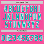 Custom Stitched Pink Aqua-White Baseball Pullover Sweatshirt Hoodie