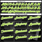 Custom Black Neon Green-White 3D Bowling Line Performance Polo Shirt
