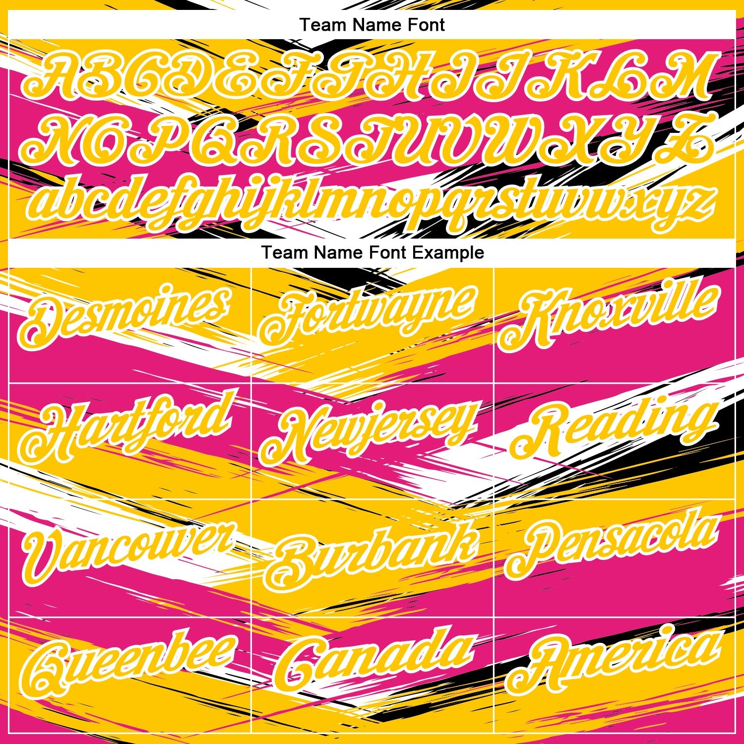 Custom Hot Pink Yellow-Black 3D Bowling Abstract Grunge Art Performance Polo Shirt