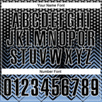 Custom Black Light Blue-Gray 3D Bowling Geometric Shape Performance Polo Shirt