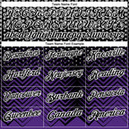 Custom Black Purple-Gray 3D Bowling Geometric Shape Performance Polo Shirt