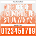 Custom White Orange 3D Pattern Design Gradient Square Shape Performance Polo Shirt