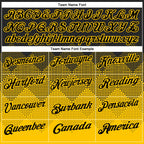 Custom Black Yellow 3D Pattern Design Gradient Square Shape Performance Polo Shirt