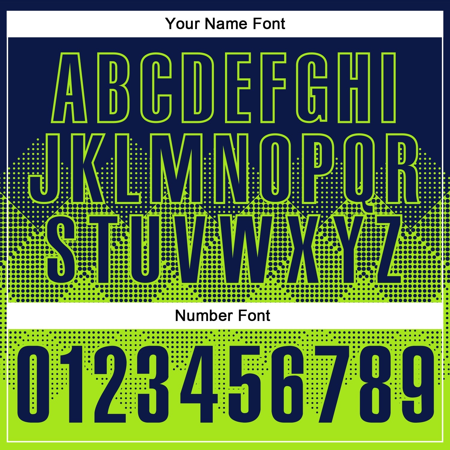 Custom Navy Neon Green 3D Pattern Design Gradient Square Shape Performance Polo Shirt