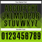 Custom Black Neon Green 3D Pattern Design Gradient Square Shape Performance Polo Shirt