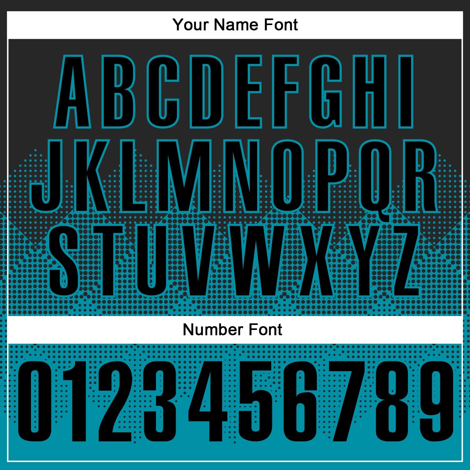 Custom Black Teal 3D Pattern Design Gradient Square Shape Performance Polo Shirt