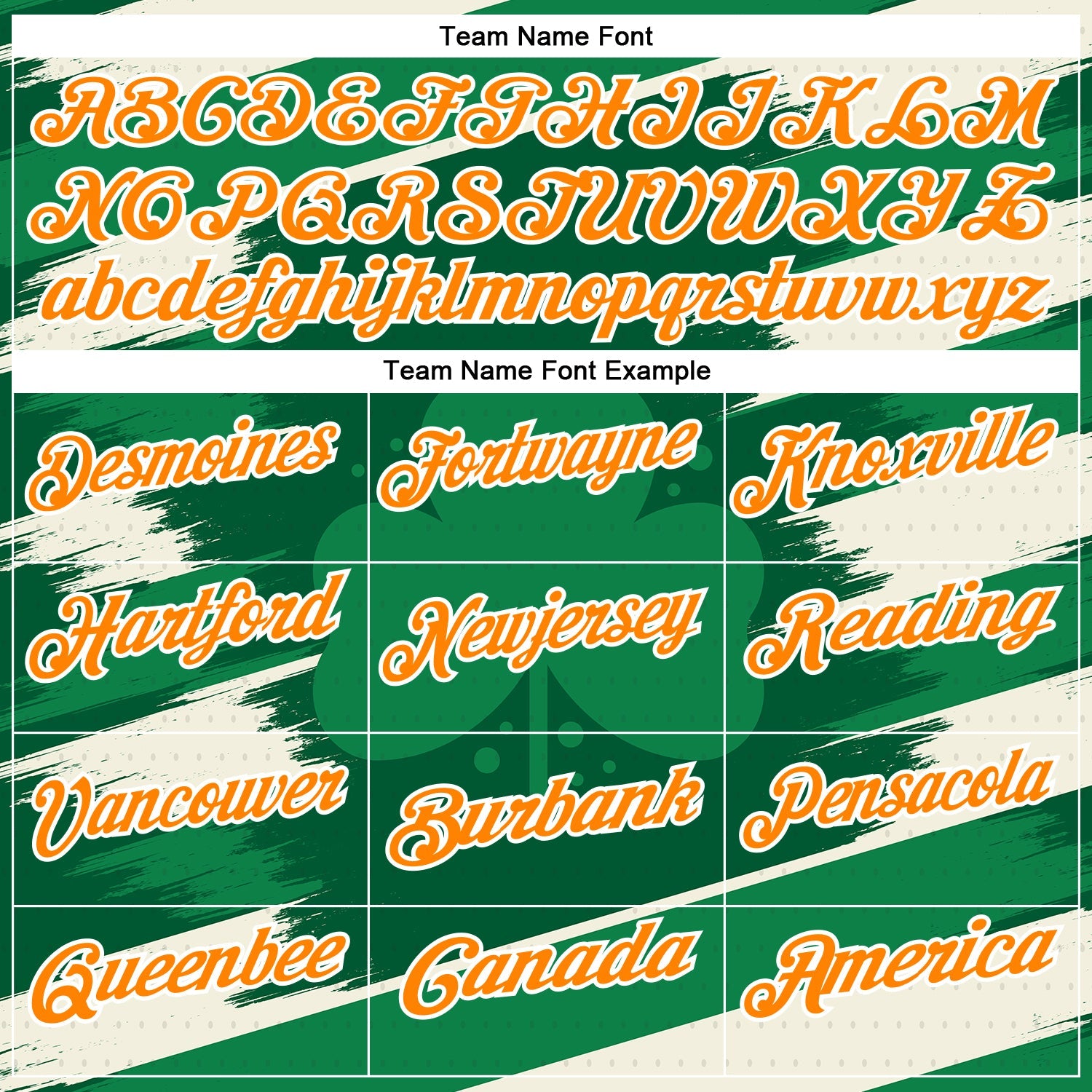 Custom Green Bay Orange-White 3D St. Patrick's Day Shamrock Performance Polo Shirt