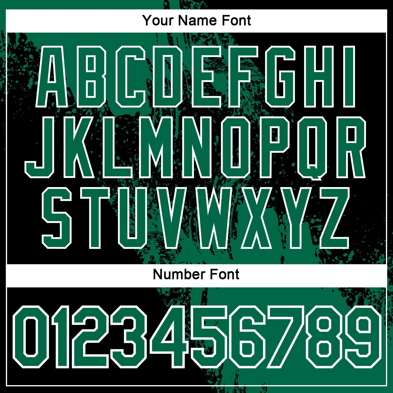 Custom Kelly Green Black-White 3D Pattern Design Abstract Brush Stroke Performance Polo Shirt