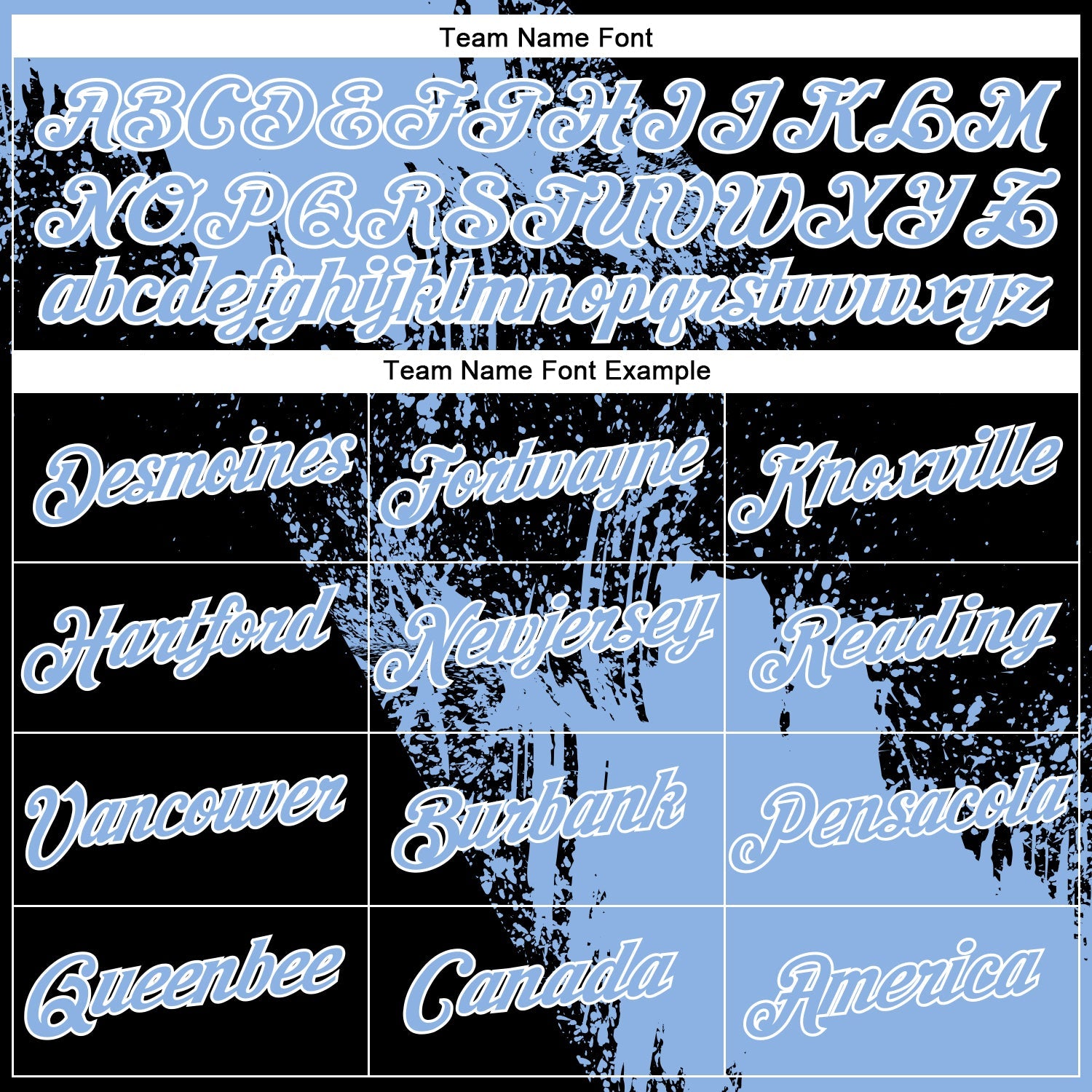 Custom Light Blue Black-White 3D Pattern Design Abstract Brush Stroke Performance Polo Shirt